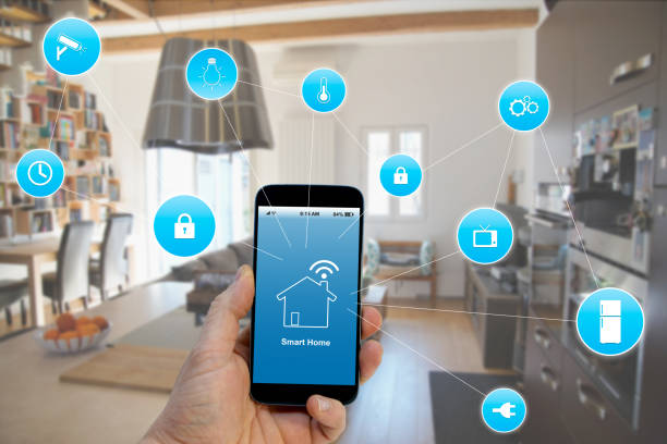 Imagen que refleja el uso de tecnología IoT en una casa (domótica).